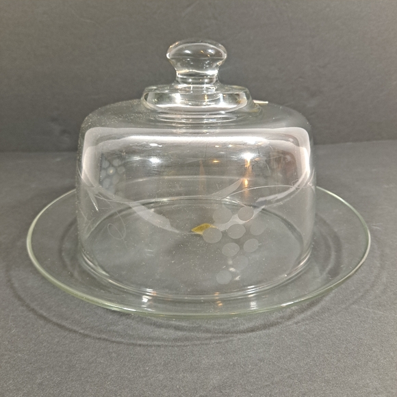 Vintage Susquehanna Etched Glass Cheese Server With Original Box Hand Carved - Picture 2 of 15